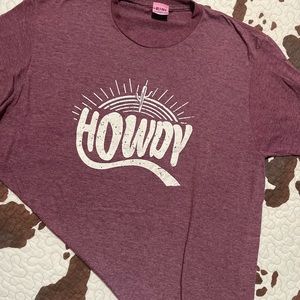 Heathered T shirt Maroon